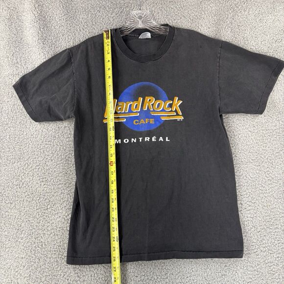 Vintage Hard Rock Cafe Montreal Single Stitch Black Graphic T-Shirt Mens Medium - Picture 4 of 6